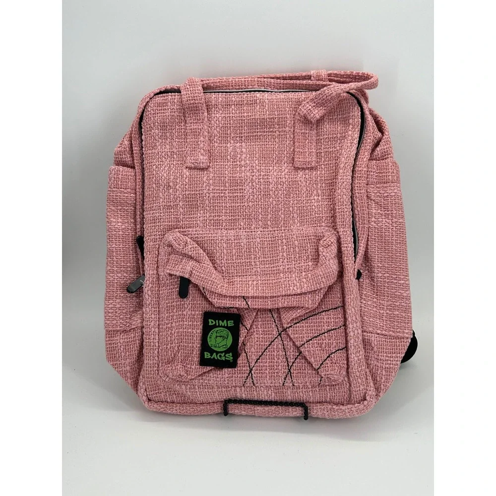 Dime Bags Pink Hemp Backpack Laptop Sleeve Smell Proof Bag‎ 16x12 NWT